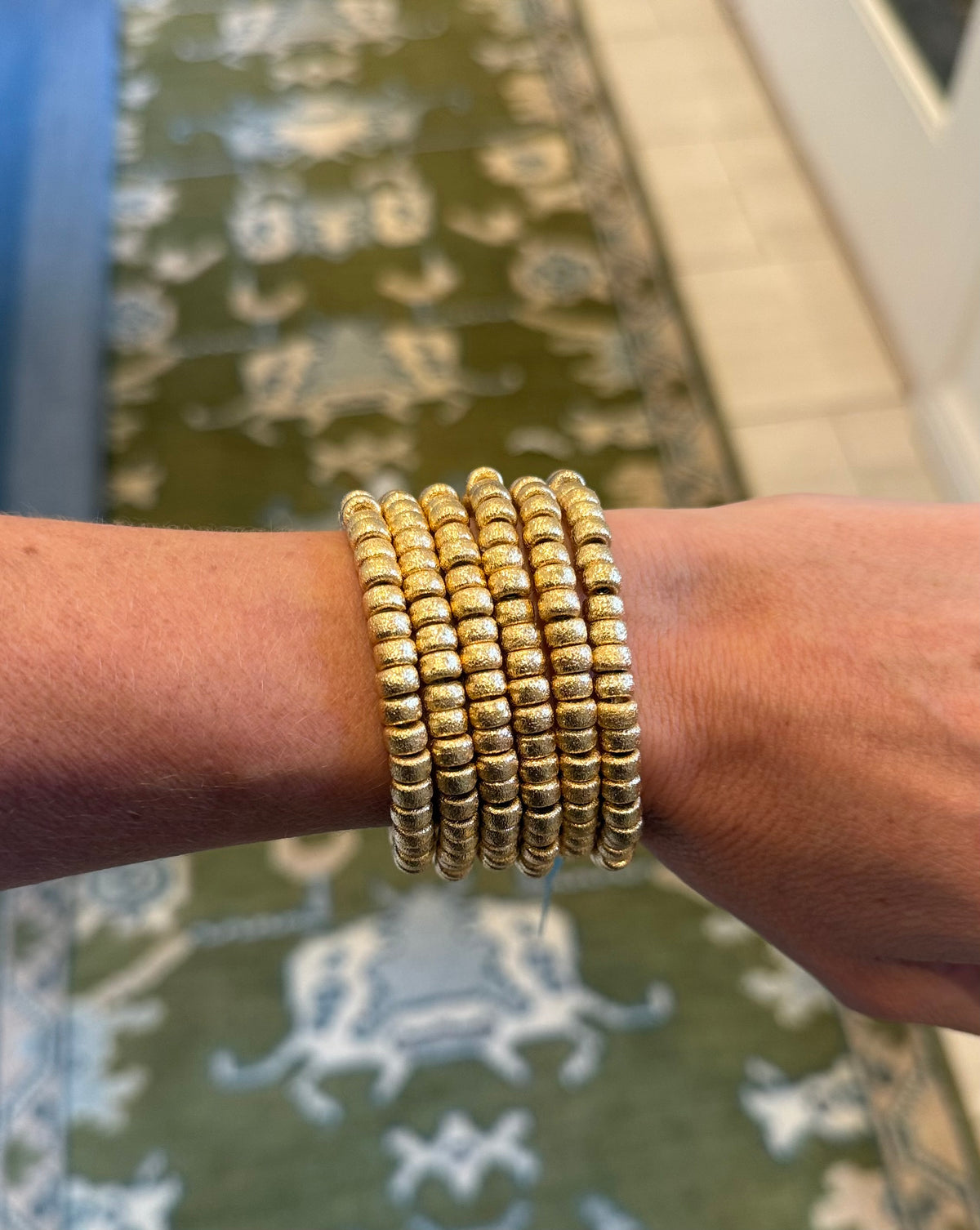 18K Gold Brushed Chip Bracelet