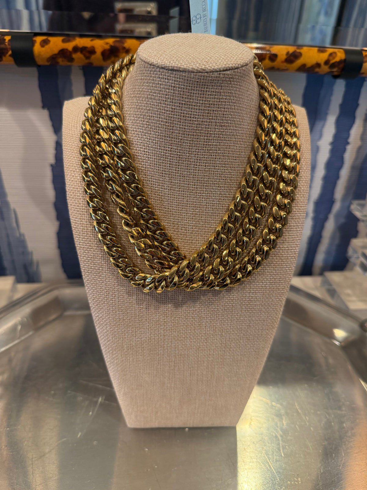 18K Gold Brushed Chunky Chain Necklace