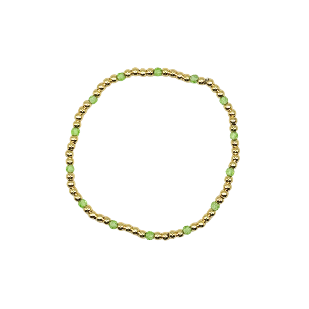 Lime Crystal Cut Accent Bracelet