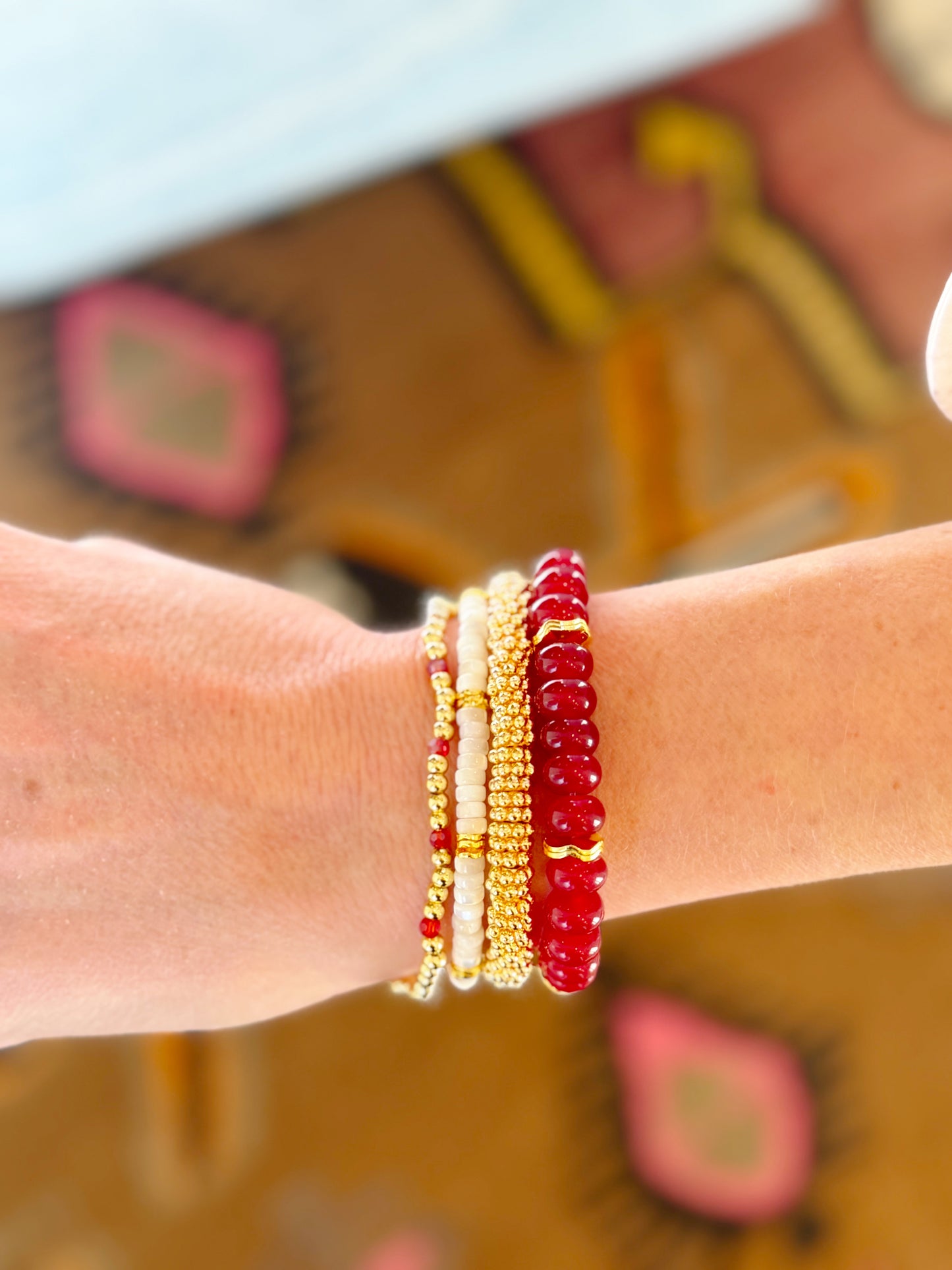 Lubbock School Spirit Bracelet Stack