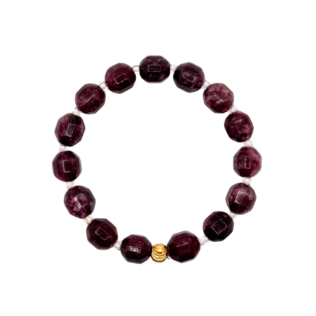 Mulberry Crystal Cut Bracelet