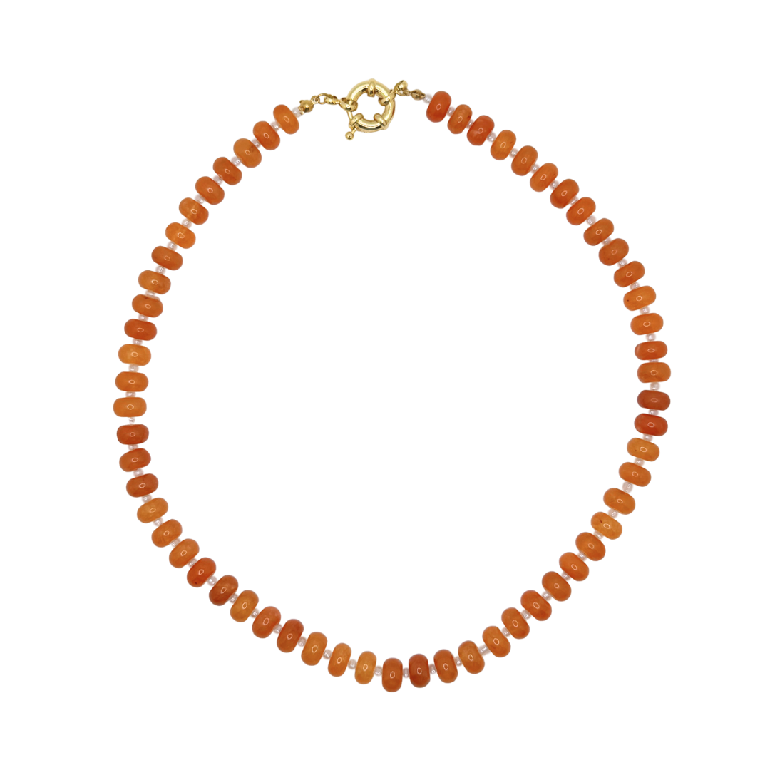 Orange Gemstone Necklace