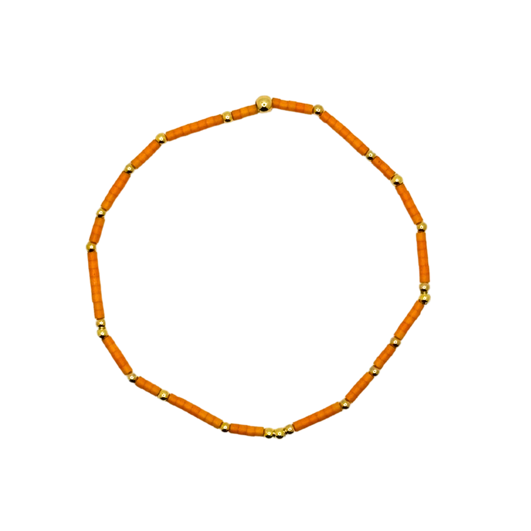 Orange Bitty Bauble Bracelet