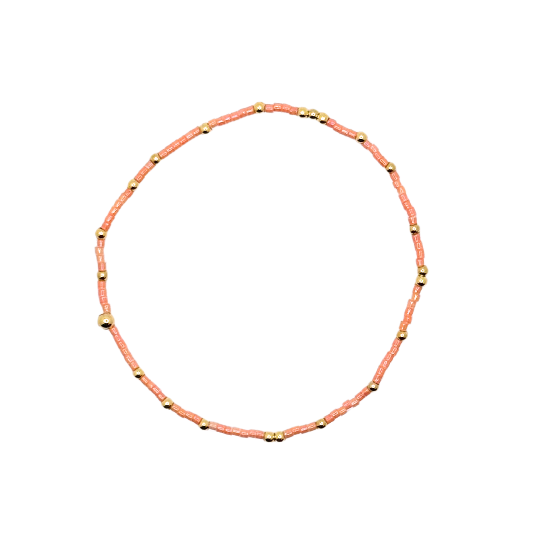 Petal Pink Glossy Bitty Bauble Bracelet
