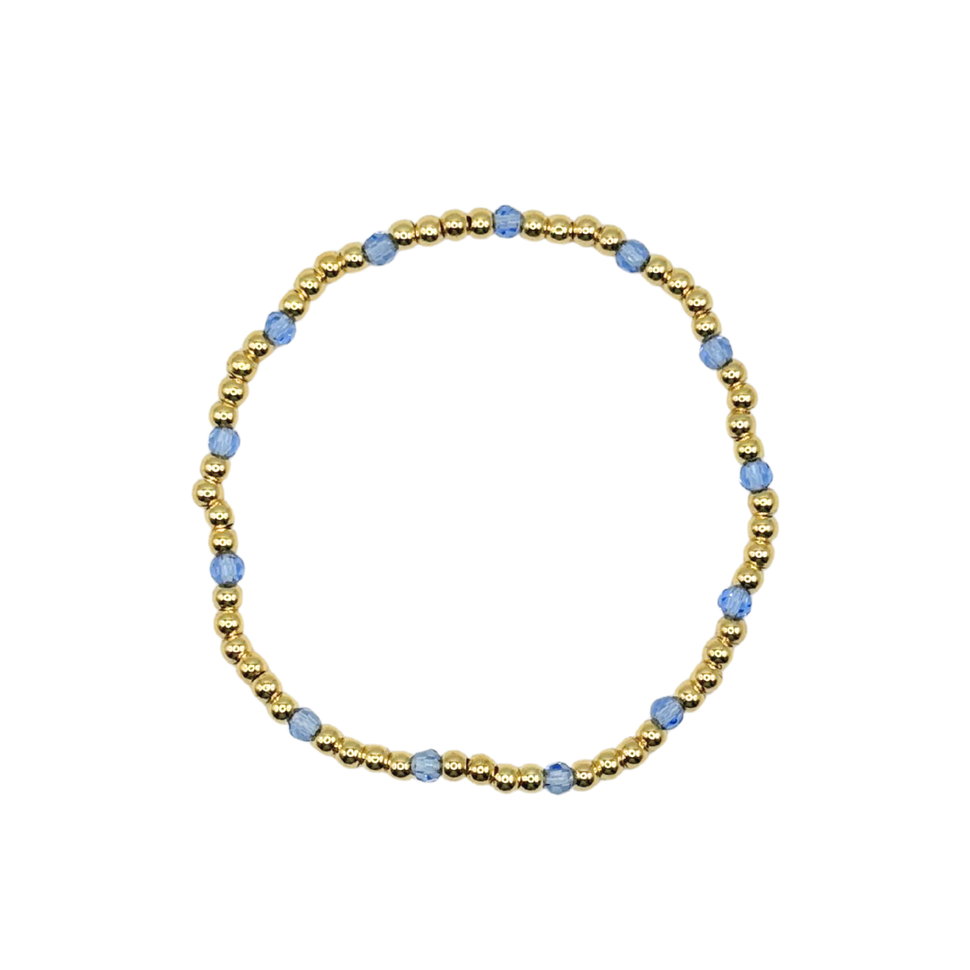 Powder Blue Crystal Cut Accent Bracelet