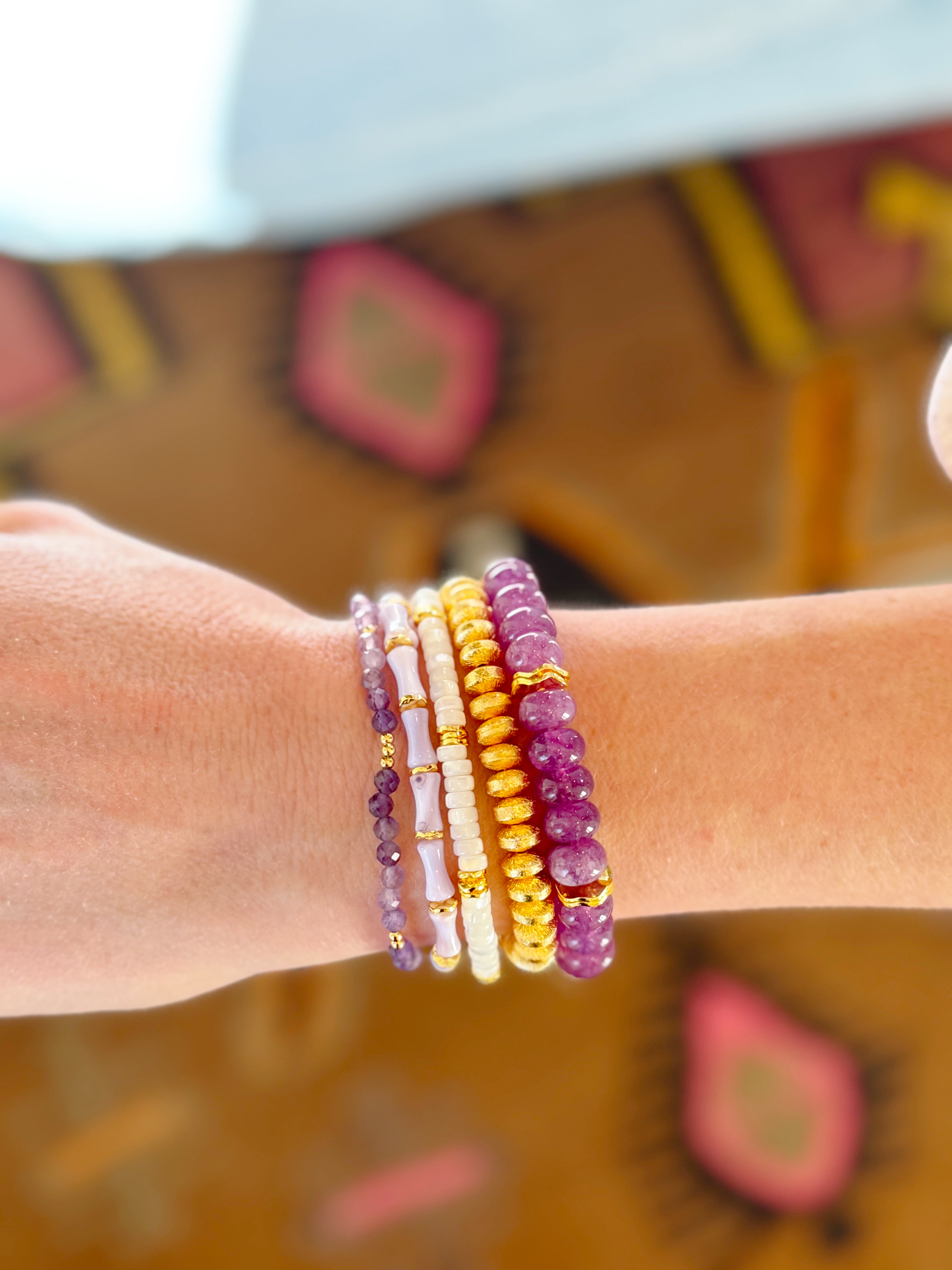 Purple Curated Bracelet Stack