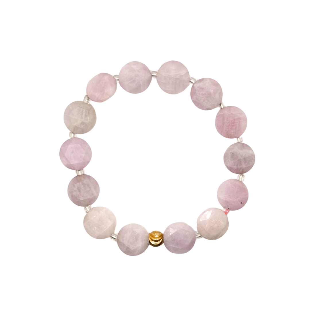 Rose Quartz Crystal Cut Bracelet