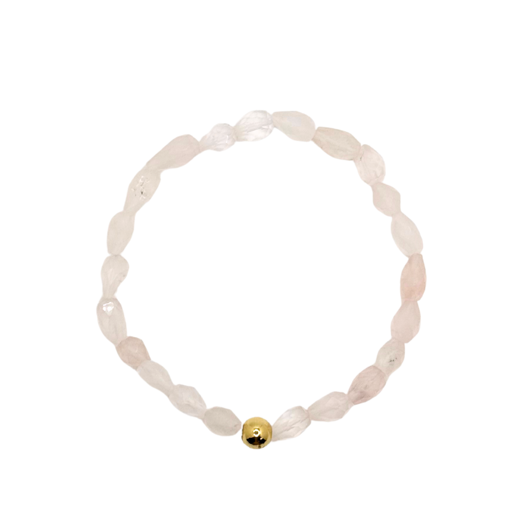 Rosewater Teardrop Crystal Cut Bracelet