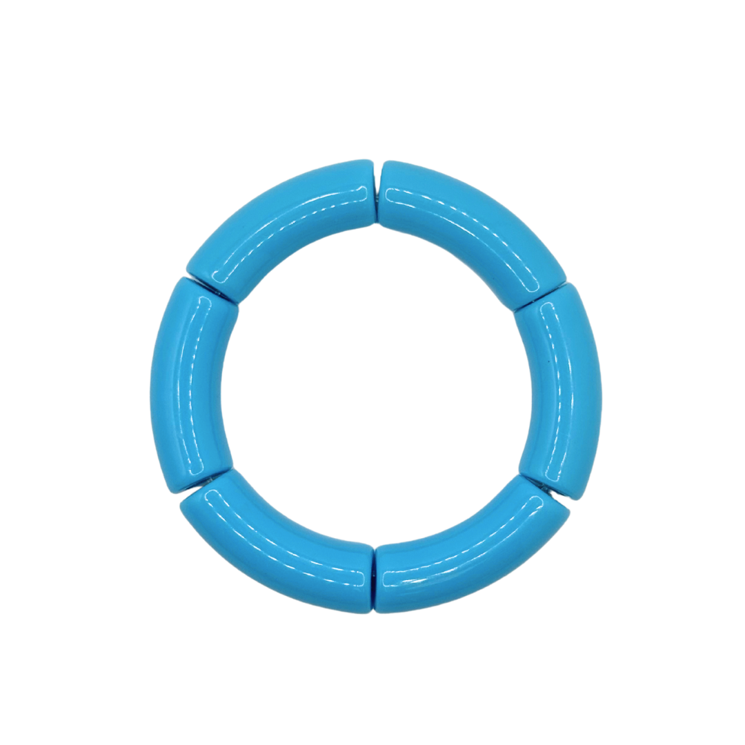 Sky Blue Acrylic Bamboo Bracelet
