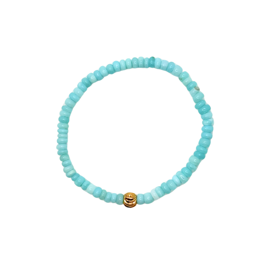 Small Sky Blue Pebble Bracelet