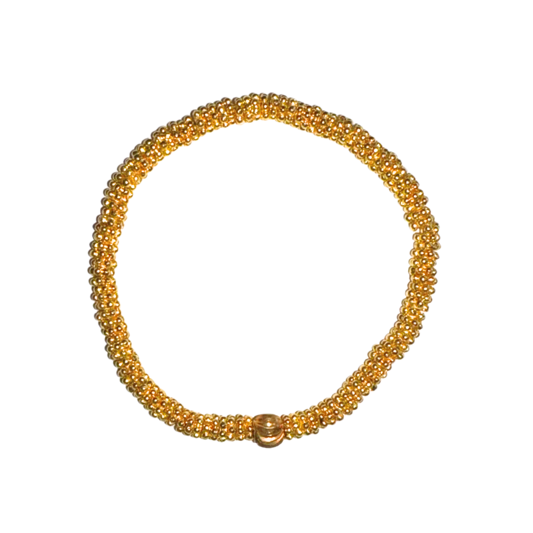Small Gold-Filled Daisy Bead Bracelet