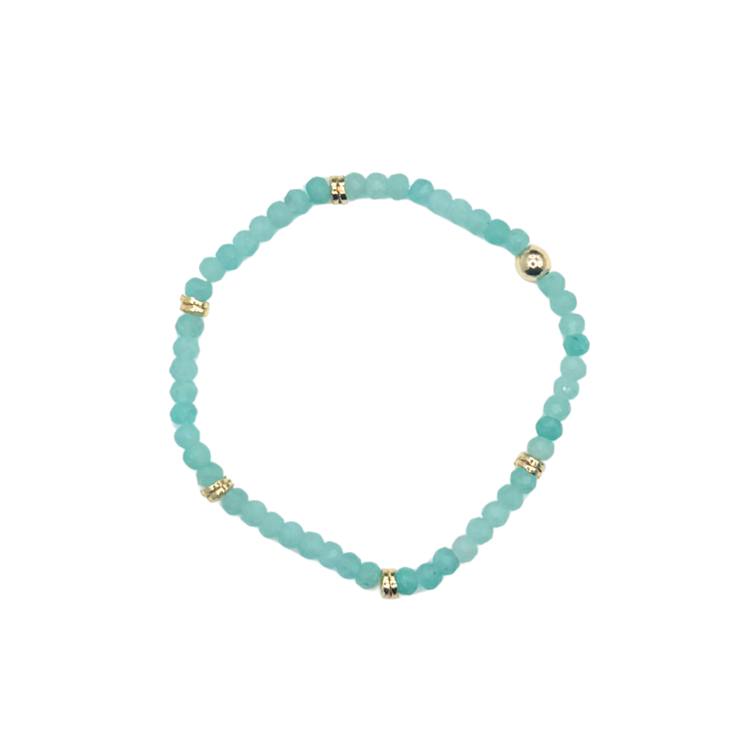 Small Turquoise Crystal Cut Bracelet