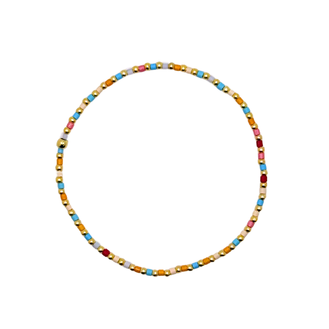 Sprinkle Multicolor Matte Bitty Bauble Bracelet