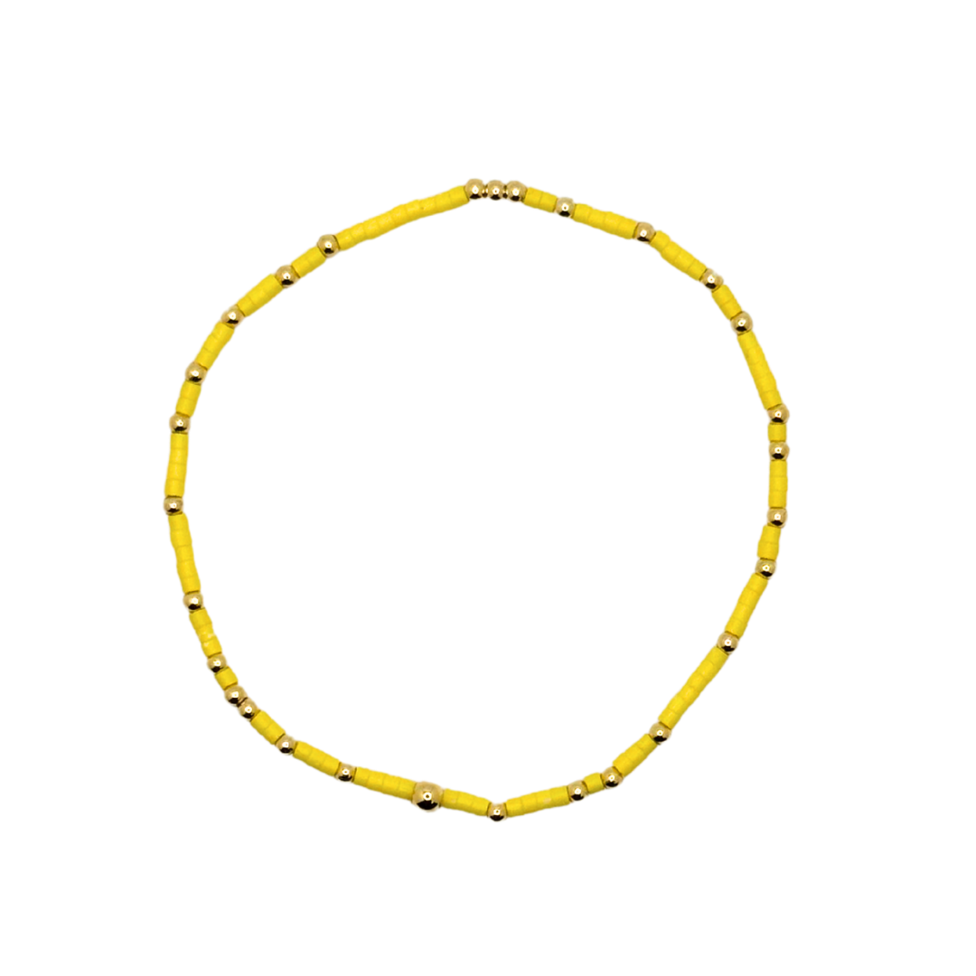 Yellow Matte Bitty Bauble Bracelet