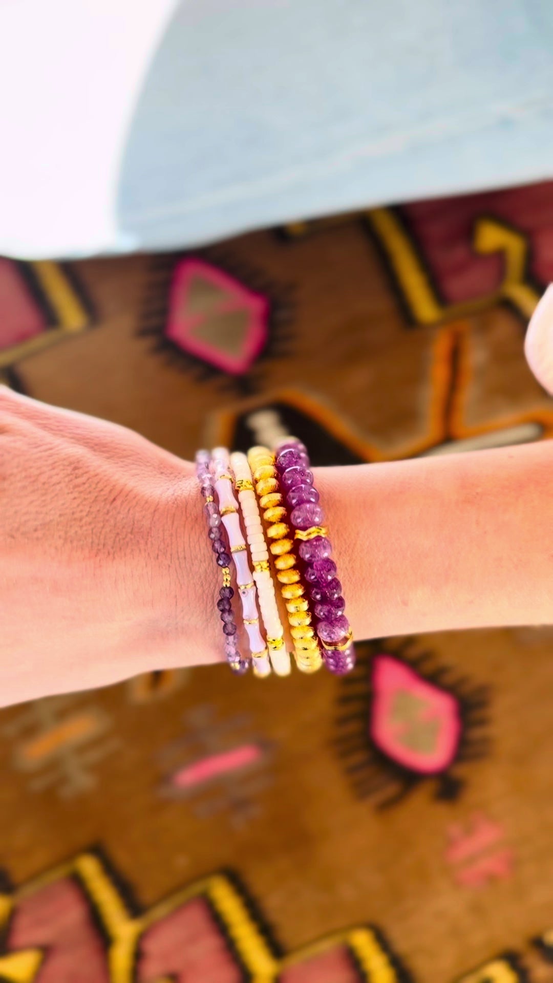 Purple Curated Bracelet Stack
