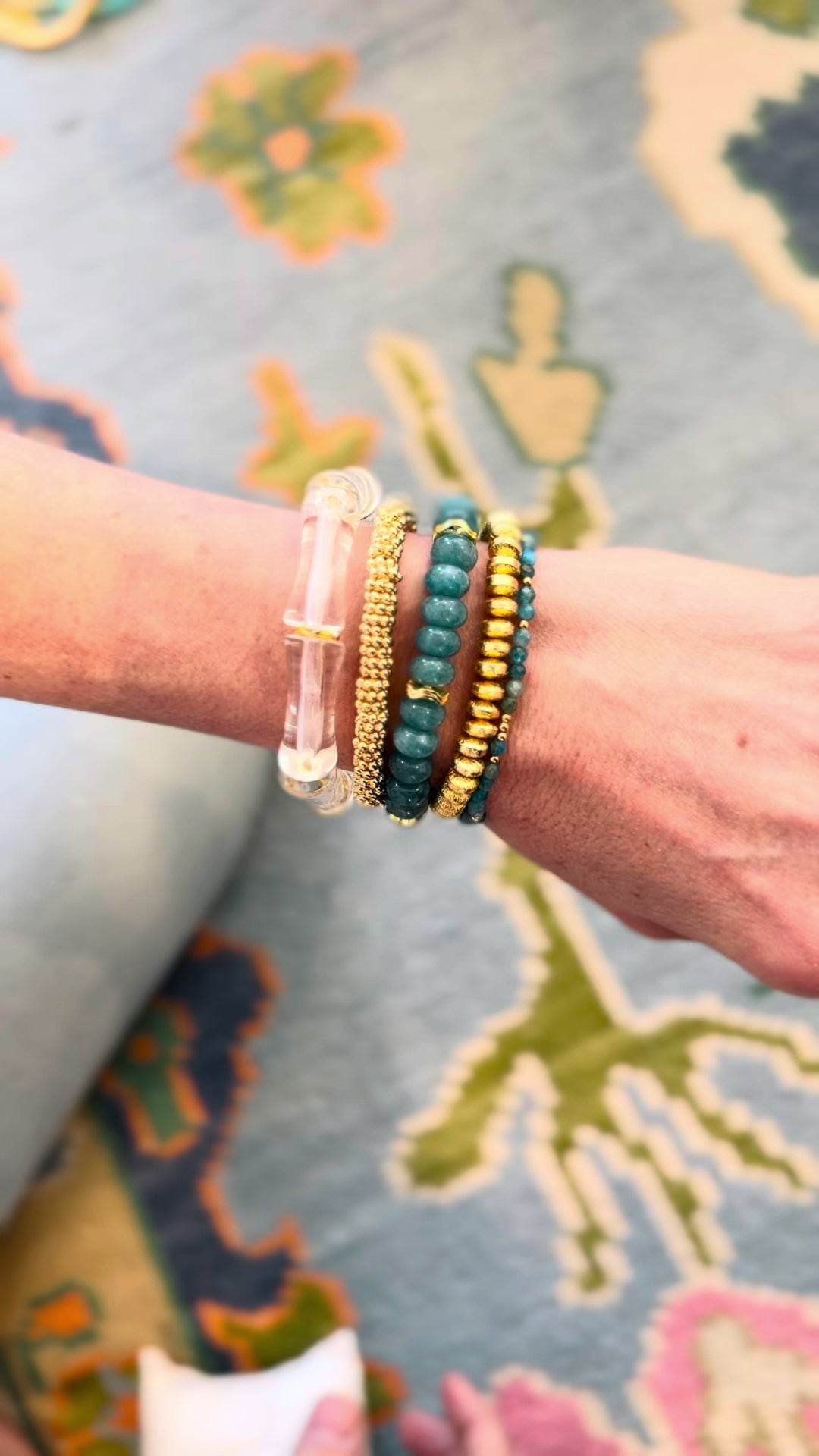 Cerulean Blue Curated Bracelet Stack