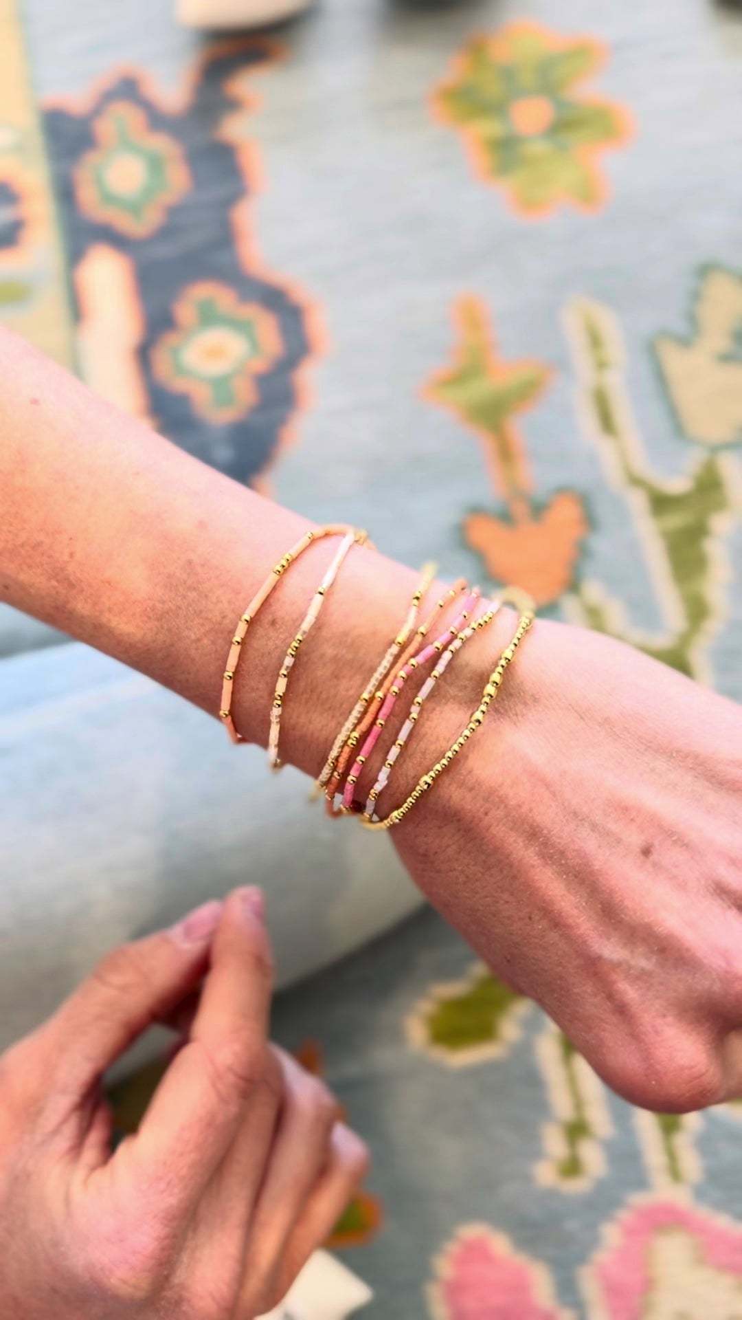 Pink Bitty Bauble Bracelet Stack