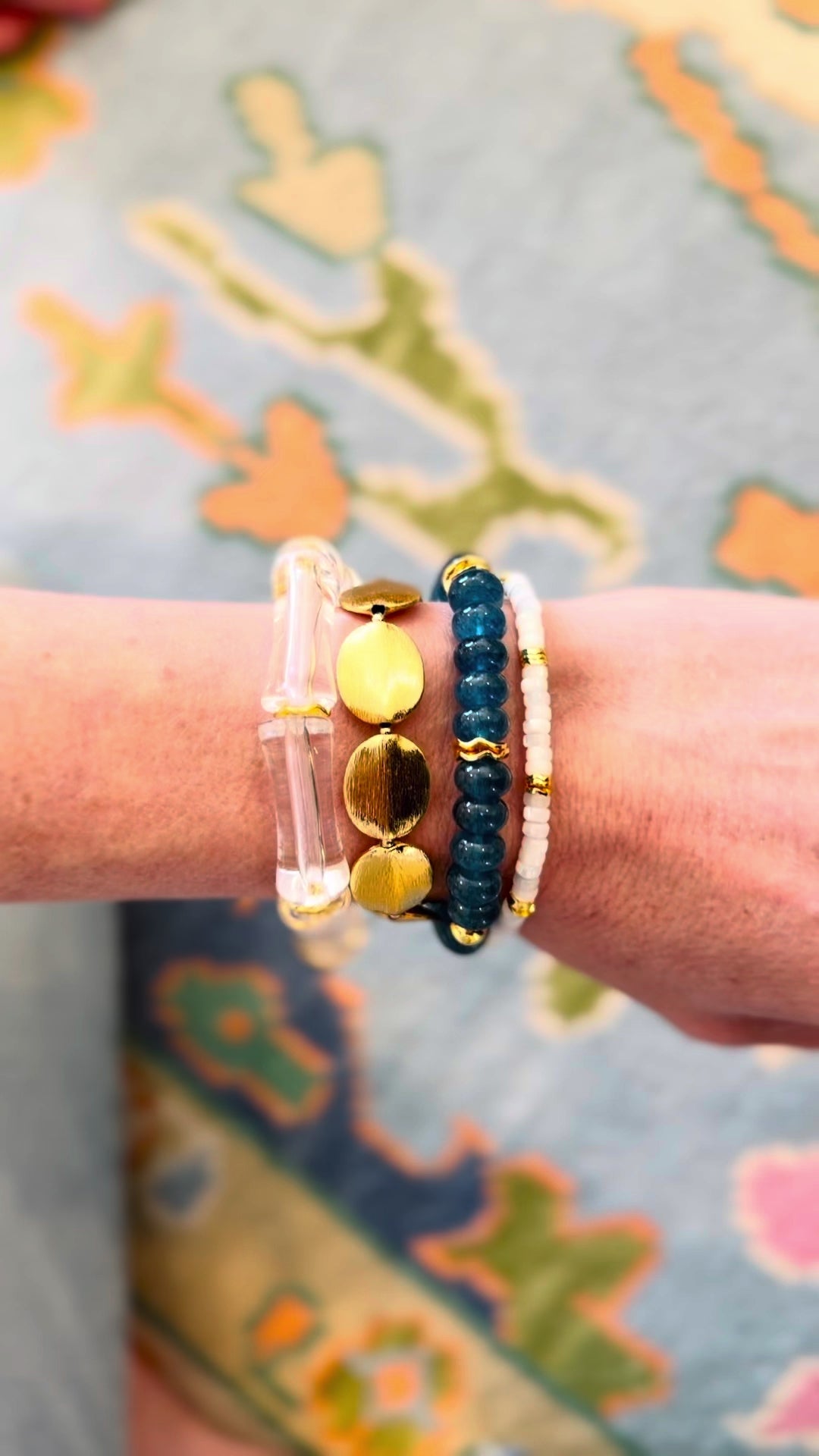 Cobalt Blue Curated Bracelet Stack